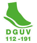 Calzatura in accordo con le linee guida del regolamento DGUV 112-191